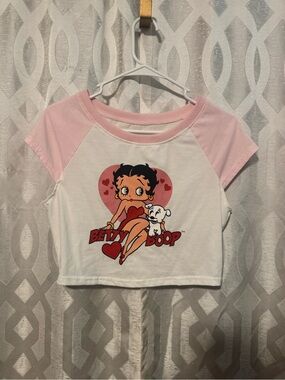 ROMWE Betty Boop Graphic Crop Tee